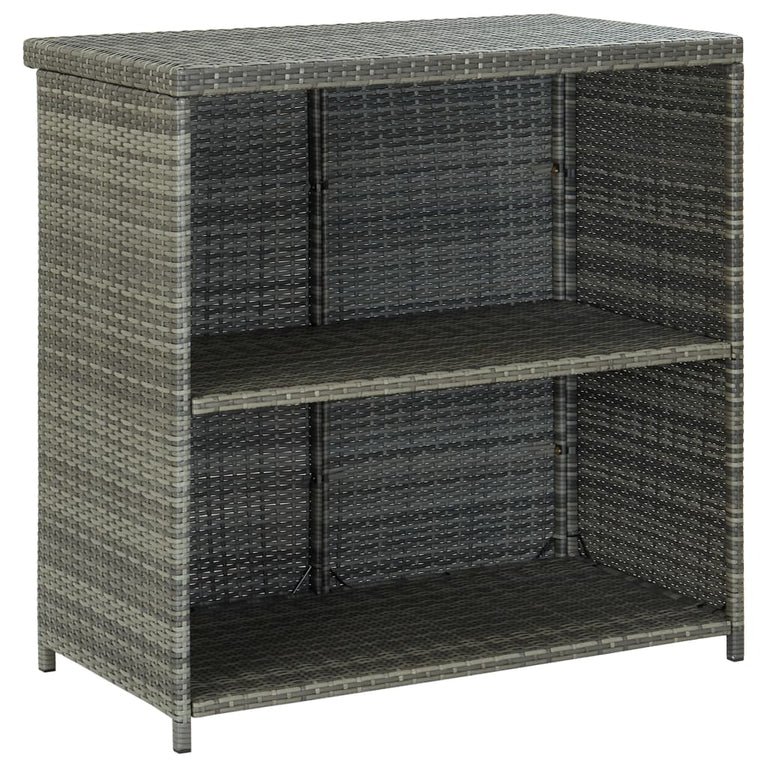 3-delige Barset poly rattan grijs MeubelReus