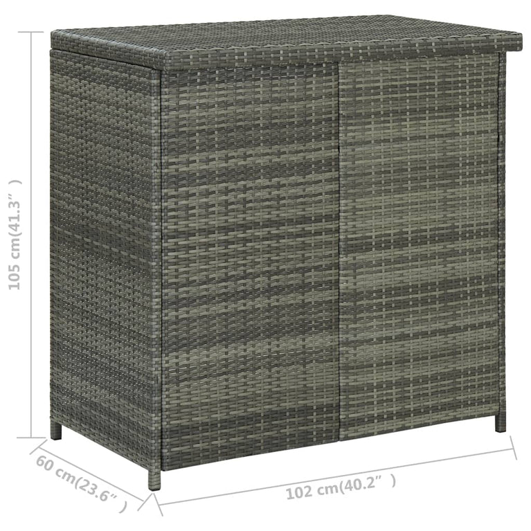 3-delige Barset poly rattan grijs MeubelReus