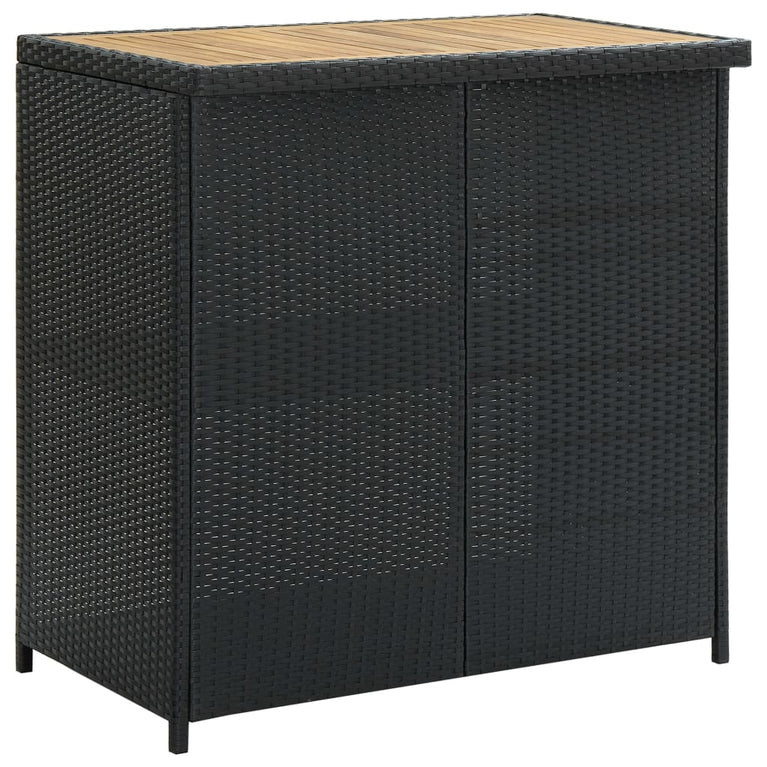 3-delige Barset poly rattan zwart MeubelReus