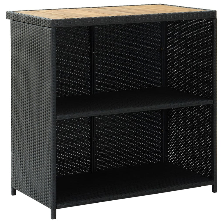 3-delige Barset poly rattan zwart MeubelReus