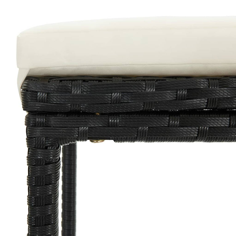 3-delige Barset poly rattan zwart MeubelReus