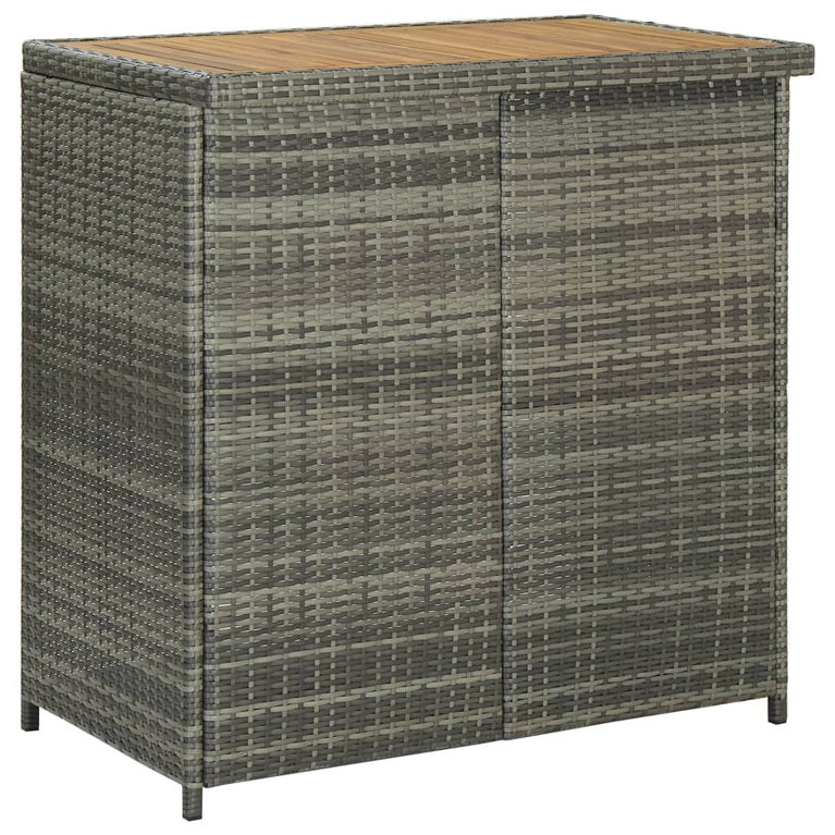 3-delige Barset poly rattan grijs MeubelReus