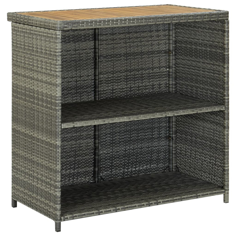 3-delige Barset poly rattan grijs MeubelReus