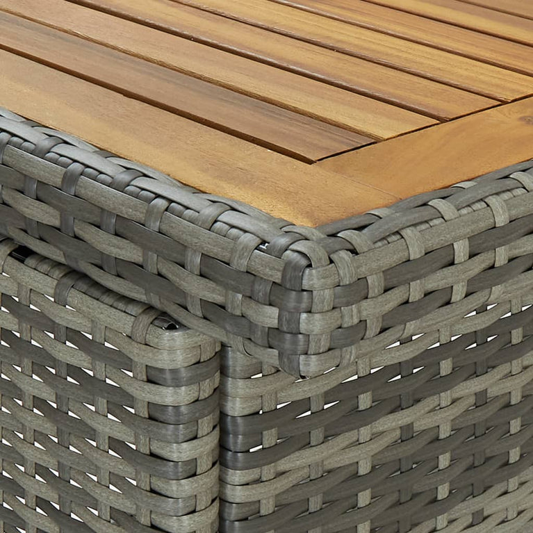 3-delige Barset poly rattan grijs MeubelReus