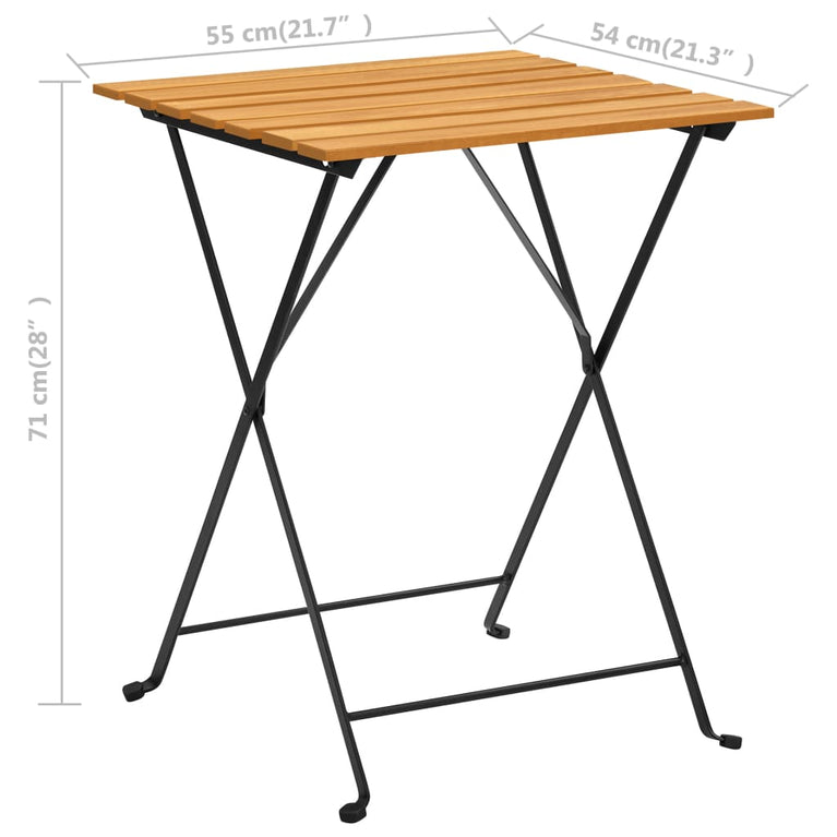 Bistrotafel 55x54x71 cm massief acaciahout MeubelReus