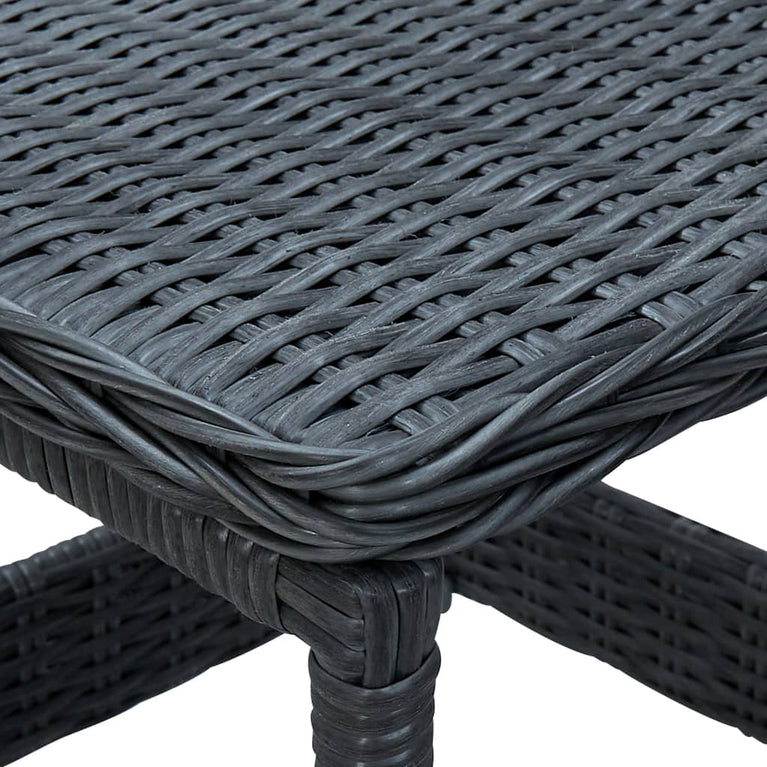 Tuintafel 45x45x46,5 cm poly rattan donkergrijs MeubelReus