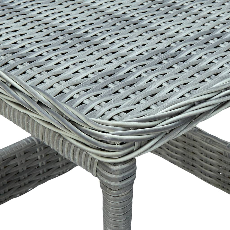 Tuintafel 45x45x46,5 cm poly rattan lichtgrijs MeubelReus