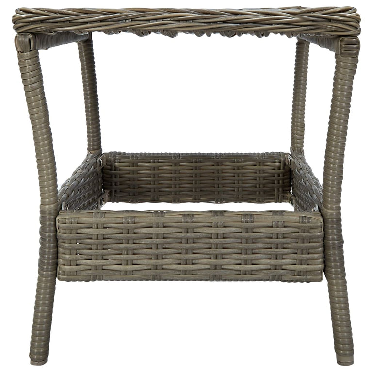 Tuintafel 45x45x46,5 cm poly rattan bruin MeubelReus