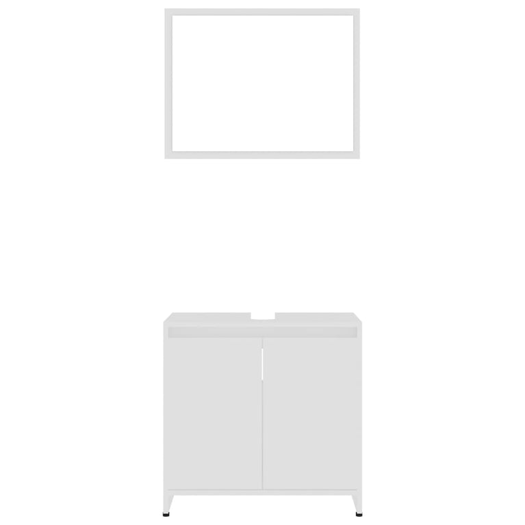 4-delige Badkamermeubelset spaanplaat wit