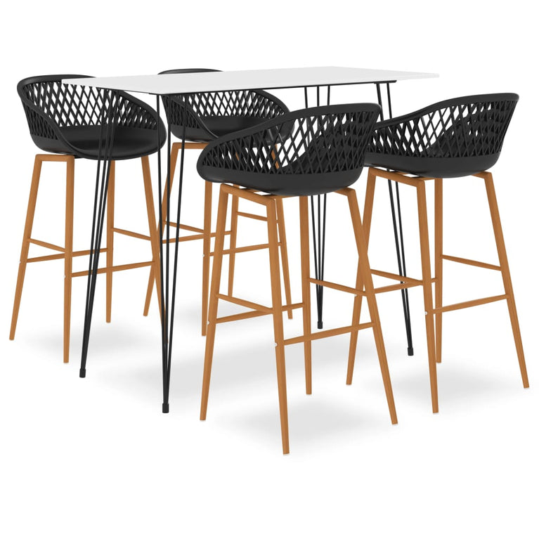 5-delige Barset wit en zwart MeubelReus