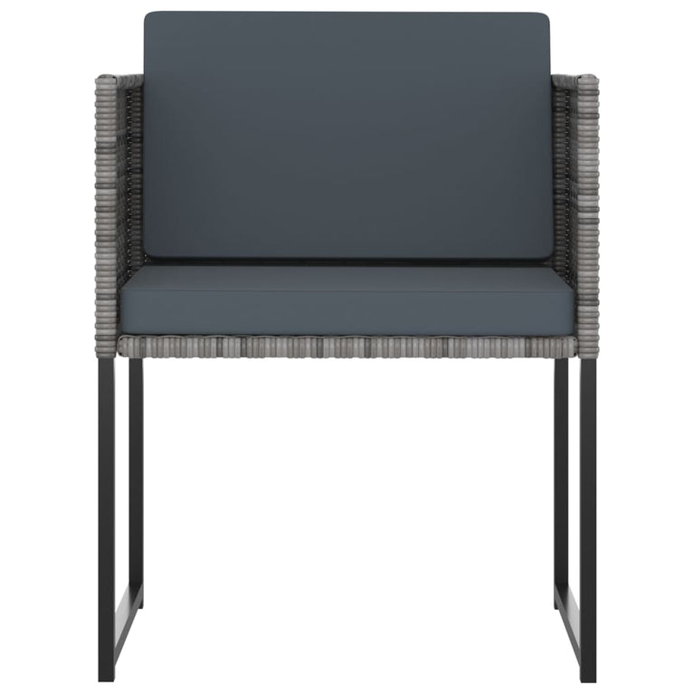 11-delige Tuinset met kussens poly rattan grijs MeubelReus