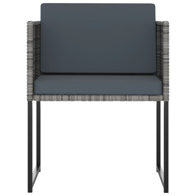 13-delige Tuinset met kussens poly rattan grijs MeubelReus