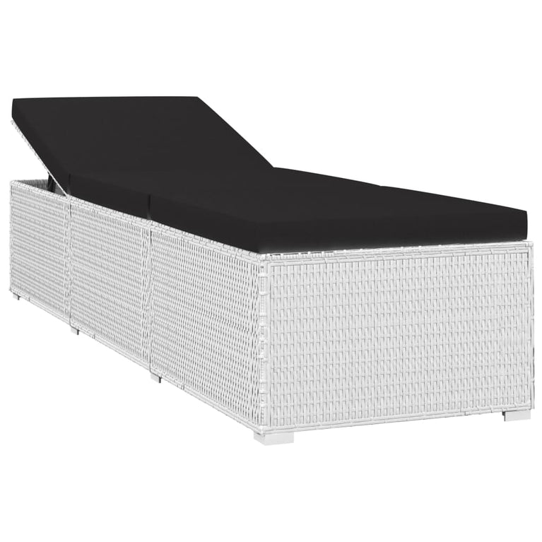 3-delige Ligbeddenset met theetafel poly rattan wit MeubelReus