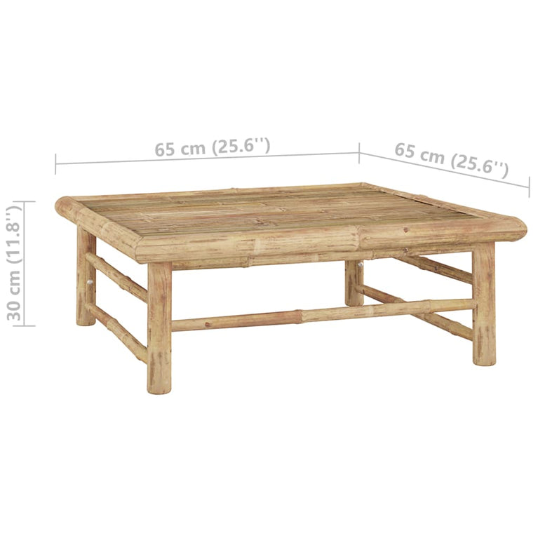 2-delige Loungeset met donkergrijze kussens bamboe MeubelReus