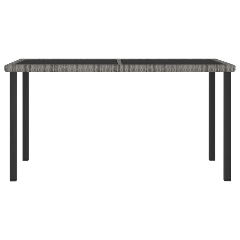 Tuintafel 140x70x73 cm poly rattan grijs MeubelReus