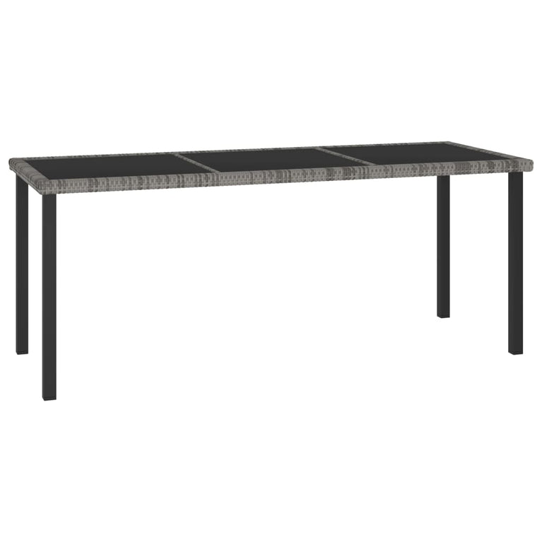 Tuintafel 180x70x73 cm poly rattan grijs MeubelReus