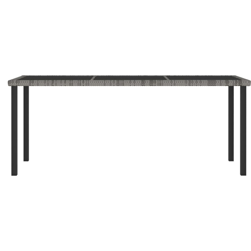 Tuintafel 180x70x73 cm poly rattan grijs MeubelReus