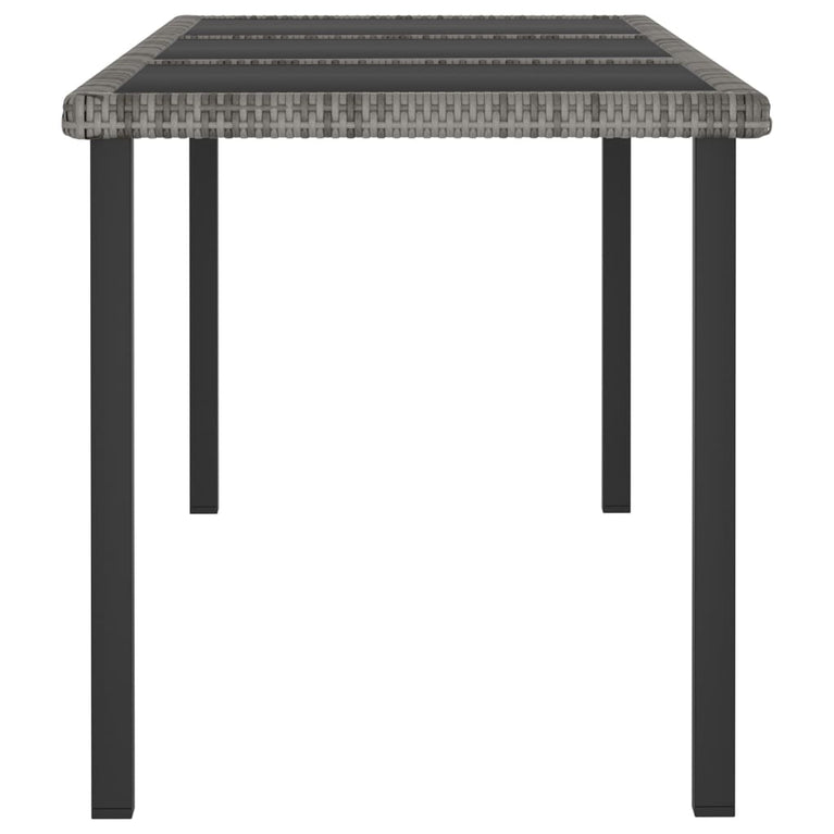 Tuintafel 180x70x73 cm poly rattan grijs MeubelReus