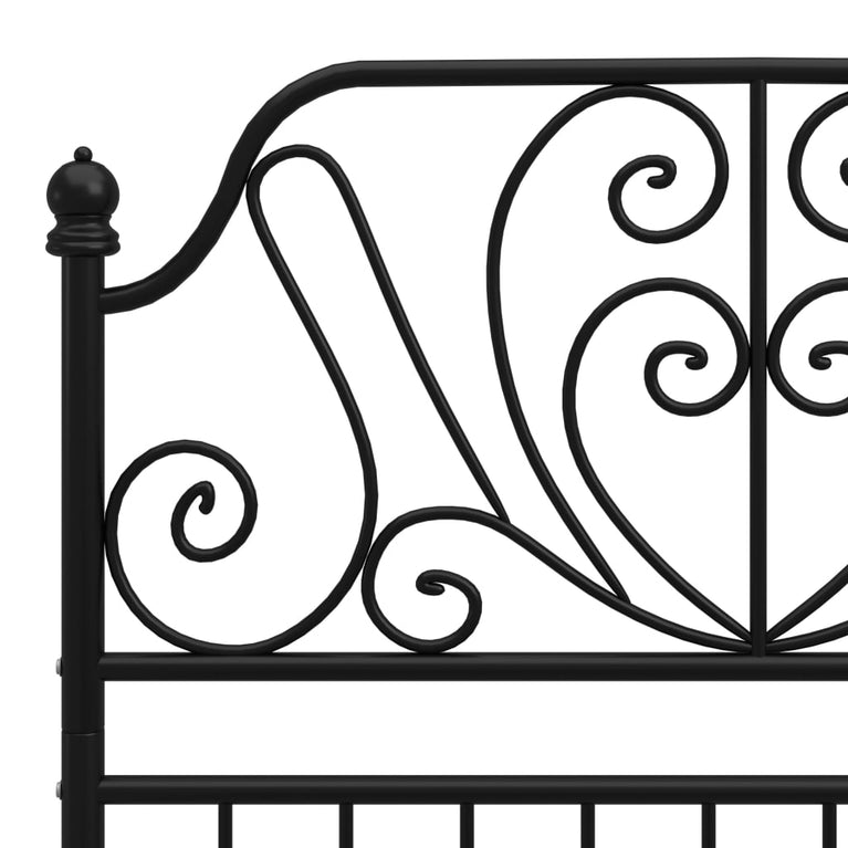 Bedframe metaal zwart 100x200 cm