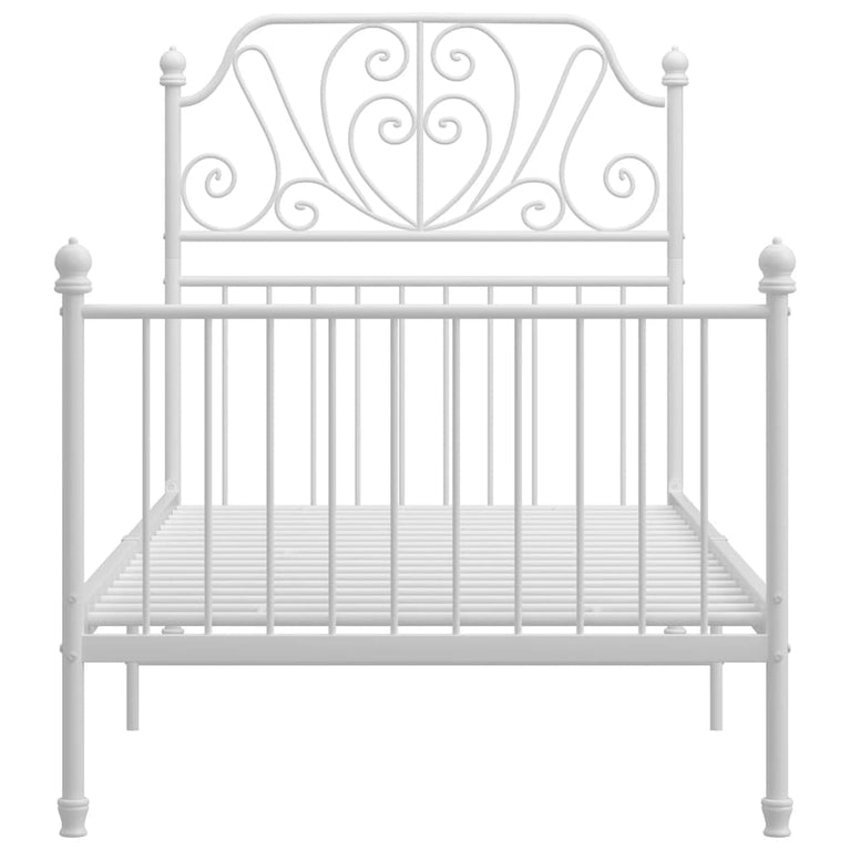 Bedframe metaal wit 100x200 cm