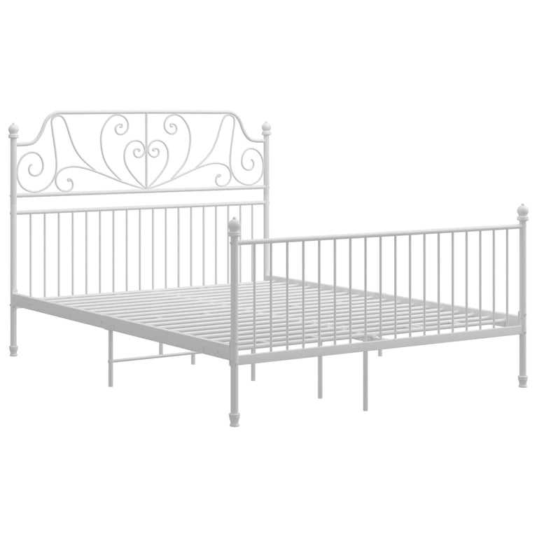 Bedframe metaal wit 160x200 cm