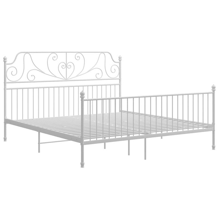 Bedframe metaal wit 180x200 cm