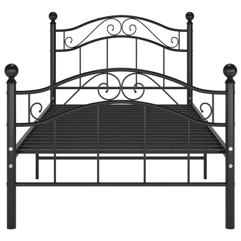 Bedframe metaal zwart 90x200 cm