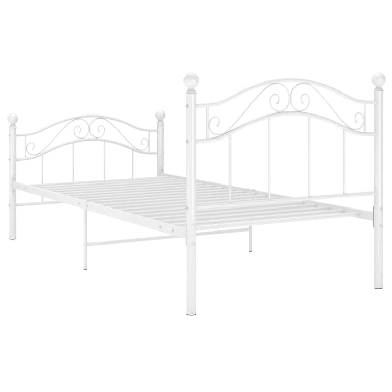 Bedframe metaal wit 90x200 cm
