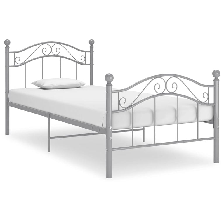 Bedframe metaal grijs 100x200 cm