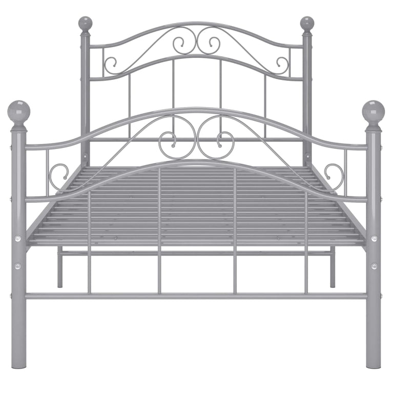 Bedframe metaal grijs 100x200 cm