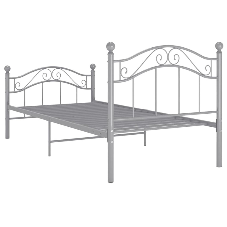 Bedframe metaal grijs 100x200 cm