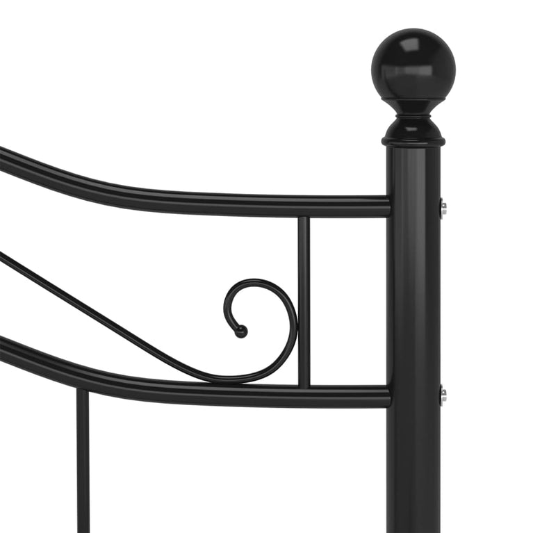 Bedframe metaal zwart 120x200 cm