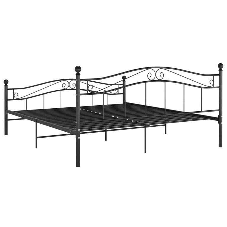 Bedframe metaal zwart 160x200 cm