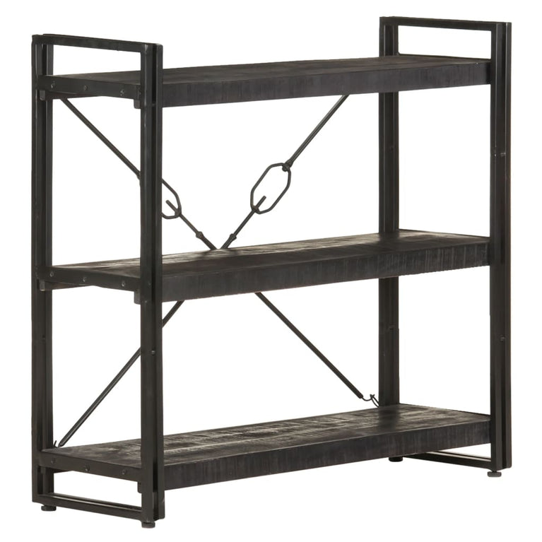 Boekenkast met 3 schappen 90x30x80 cm massief mangohout MeubelReus