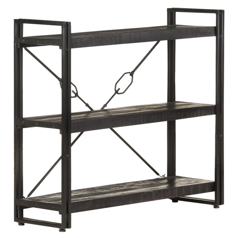 Boekenkast met 3 schappen 90x30x80 cm massief mangohout MeubelReus