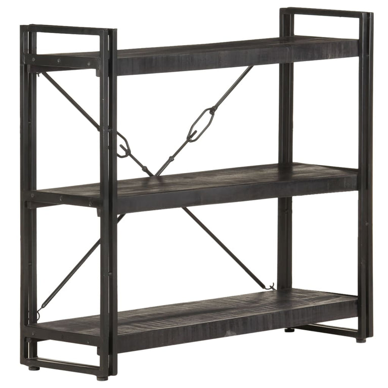 Boekenkast met 3 schappen 90x30x80 cm massief mangohout MeubelReus