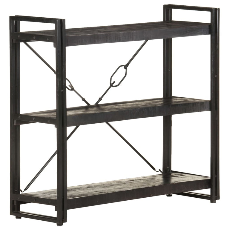 Boekenkast met 3 schappen 90x30x80 cm massief mangohout MeubelReus