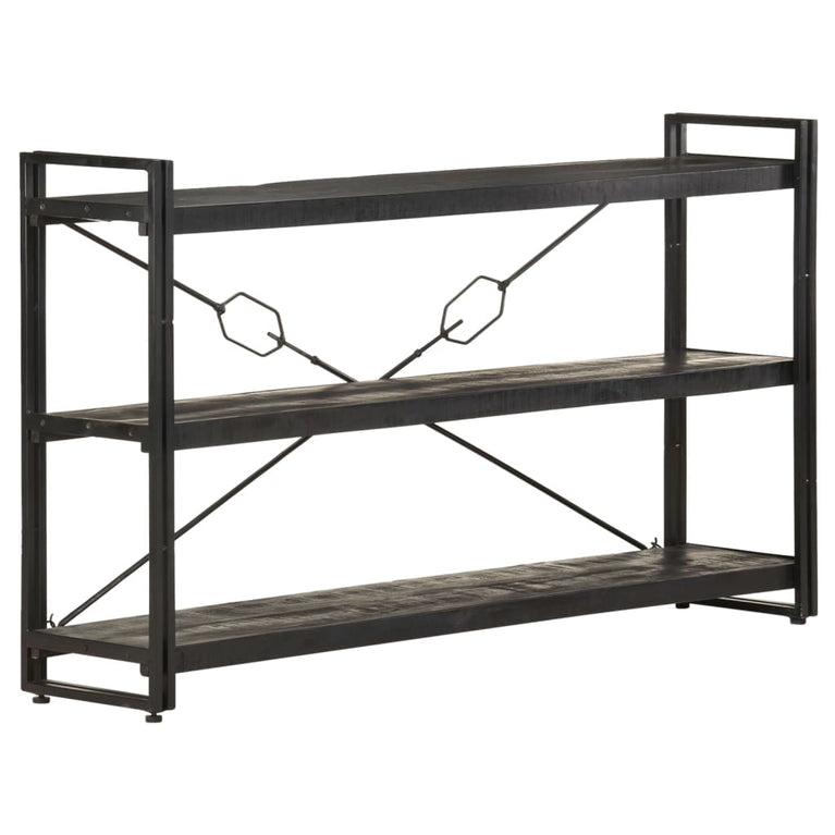Boekenkast met 3 schappen 140x30x80 cm massief mangohout MeubelReus