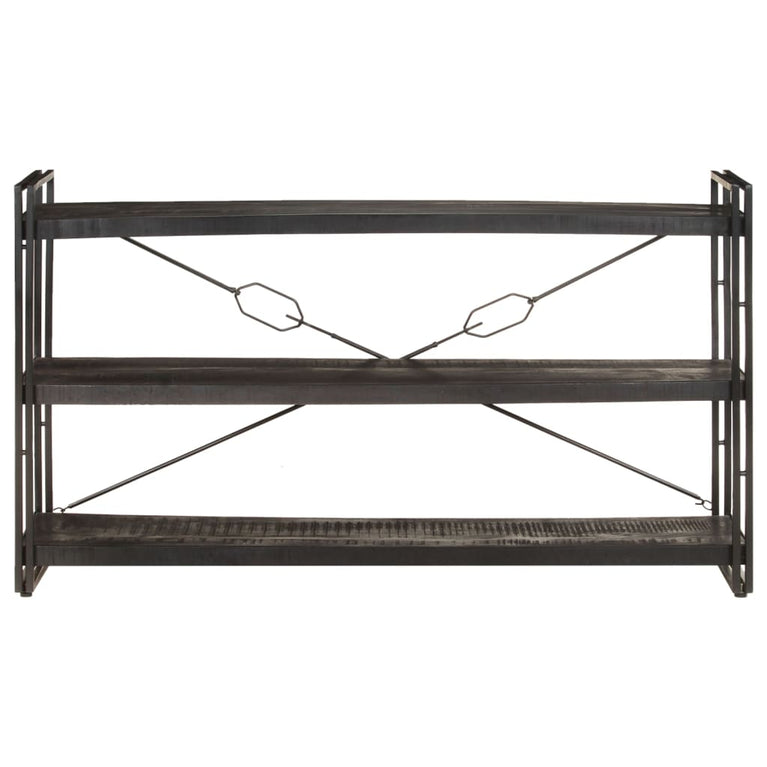 Boekenkast met 3 schappen 140x30x80 cm massief mangohout MeubelReus