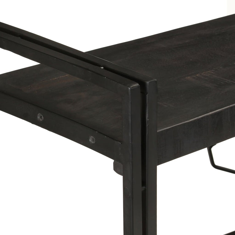 Boekenkast met 3 schappen 140x30x80 cm massief mangohout MeubelReus