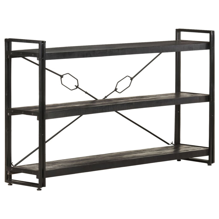 Boekenkast met 3 schappen 140x30x80 cm massief mangohout MeubelReus