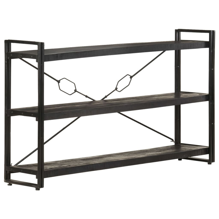 Boekenkast met 3 schappen 140x30x80 cm massief mangohout MeubelReus
