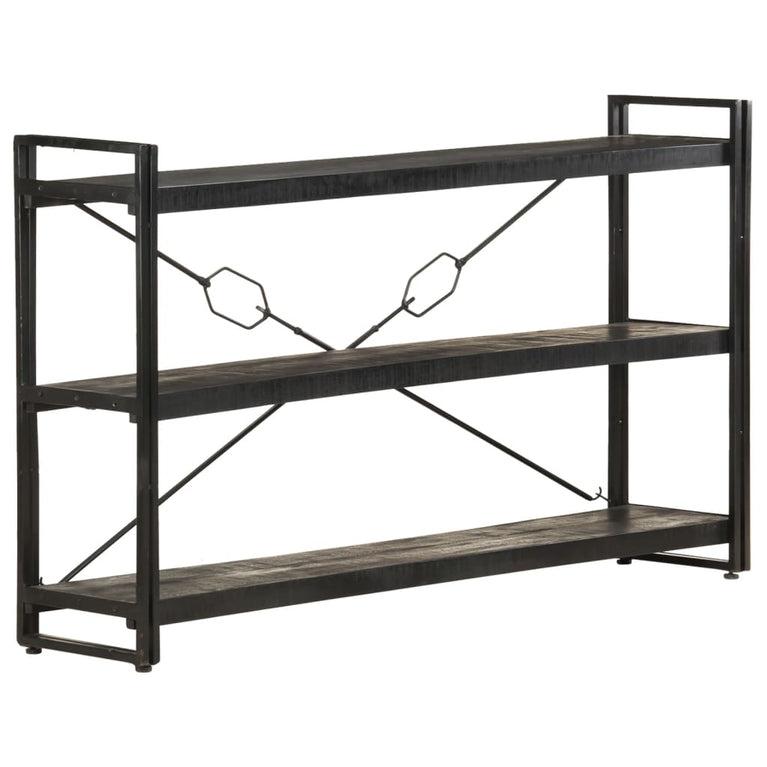 Boekenkast met 3 schappen 140x30x80 cm massief mangohout MeubelReus