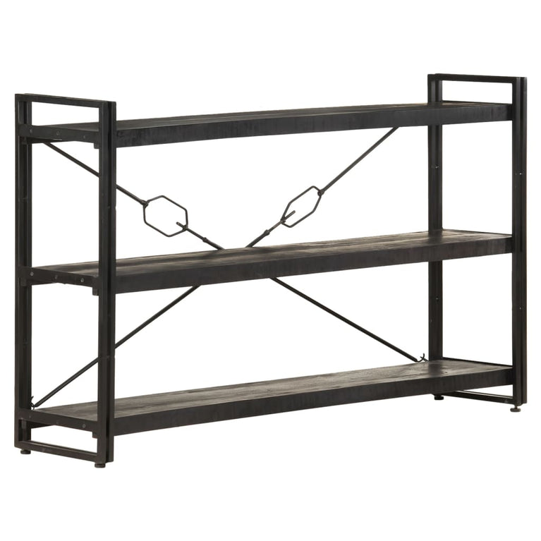 Boekenkast met 3 schappen 140x30x80 cm massief mangohout MeubelReus