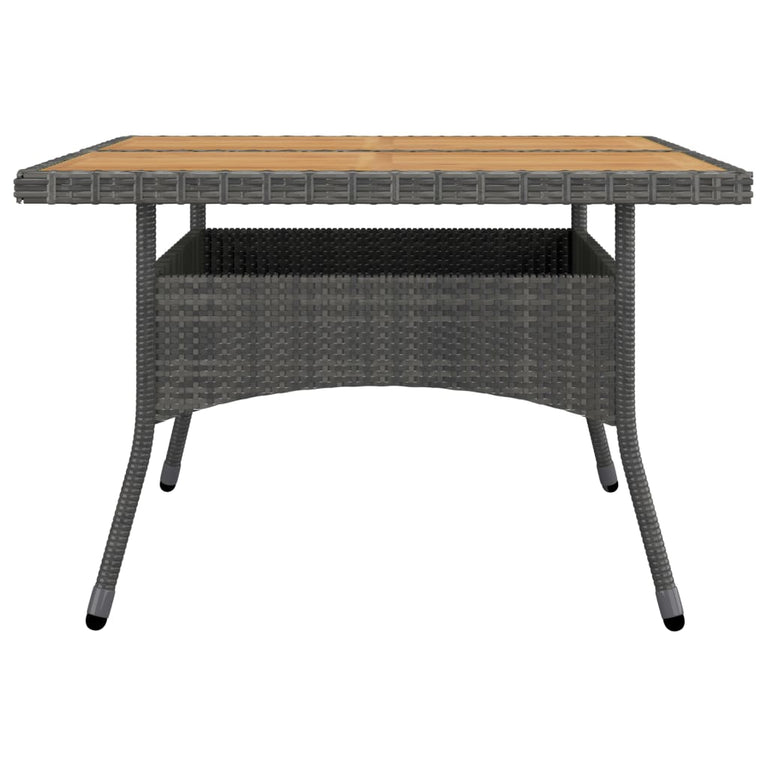 9-delige Tuinset poly rattan en acaciahout grijs MeubelReus