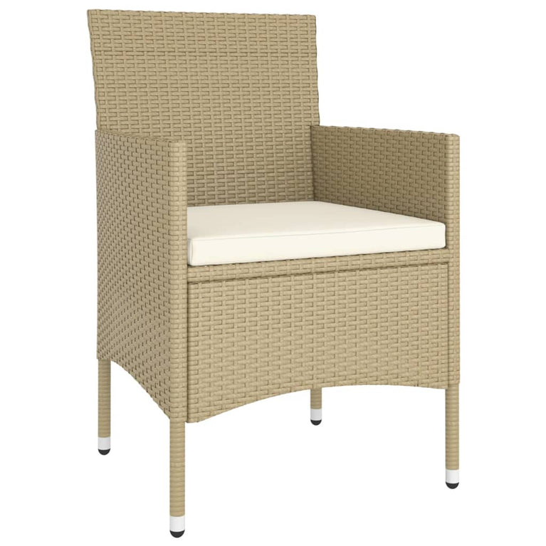 9-delige Tuinset poly rattan beige