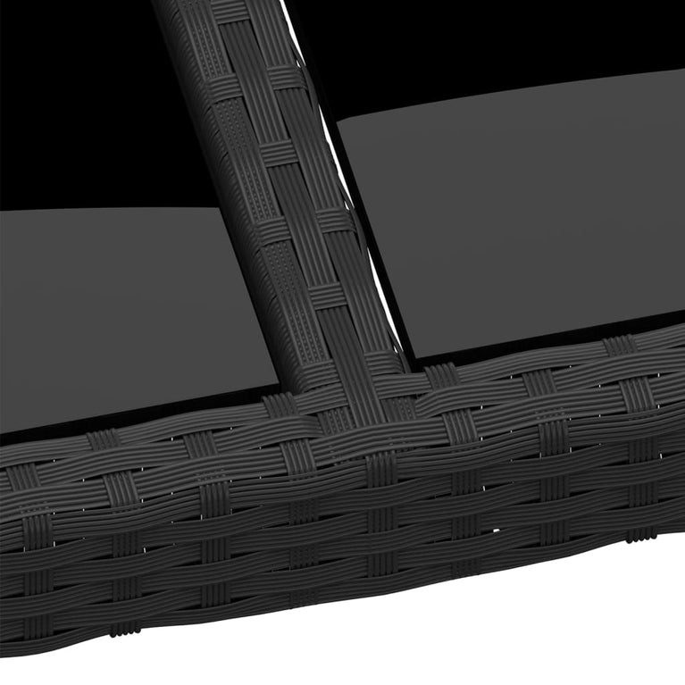 11-delige Tuinset poly rattan zwart MeubelReus