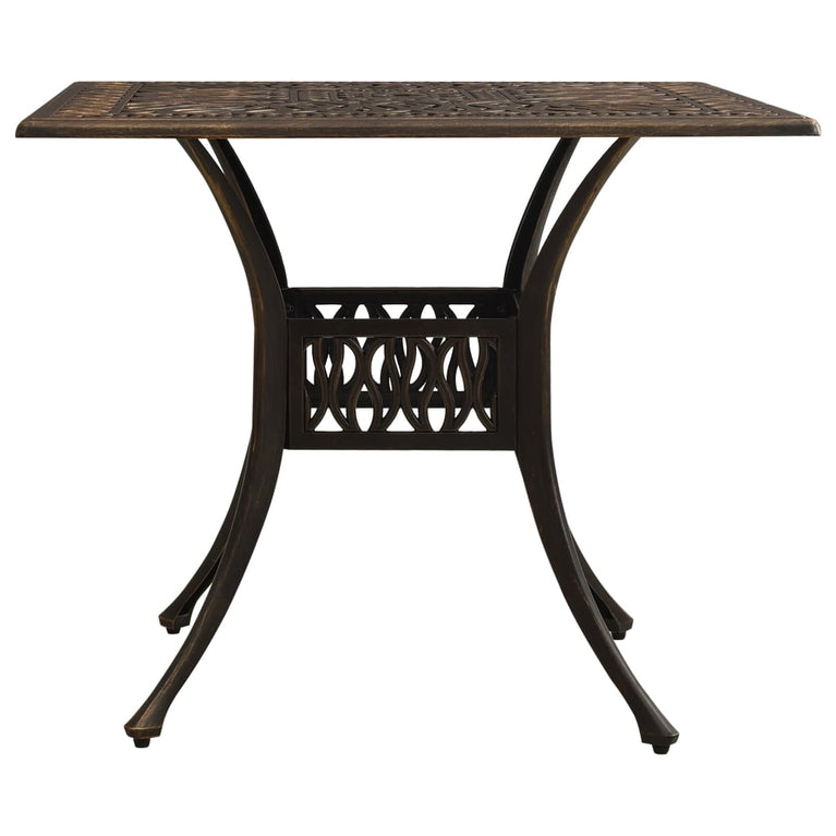 Tuintafel 90x90x73 cm gietaluminium bronskleurig MeubelReus
