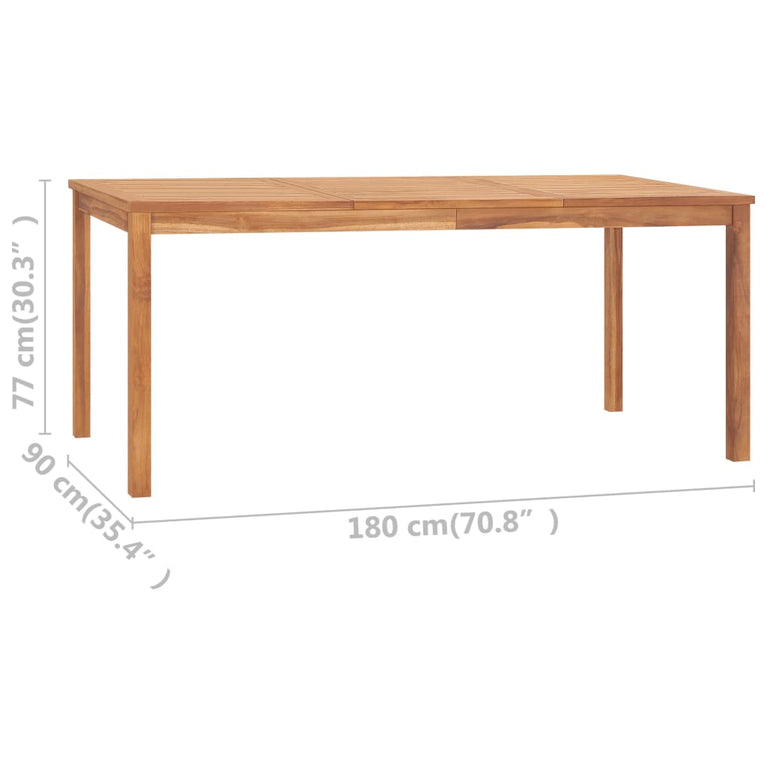 Tuintafel 180x90x77 cm massief teakhout MeubelReus