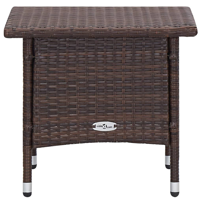 3-delige Loungeset met kussens poly rattan bruin MeubelReus